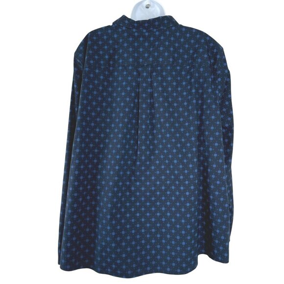 L.L. Bean Wrinkle Free Pinpoint Oxford Shirt 3X Long Sleeve Snowflake TP-2911 - Picture 5 of 8